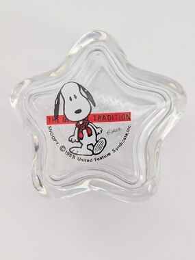 Peanuts Snoopy Collectible Glass Star-Shaped Trinket/Accent Piece/Storage Dish